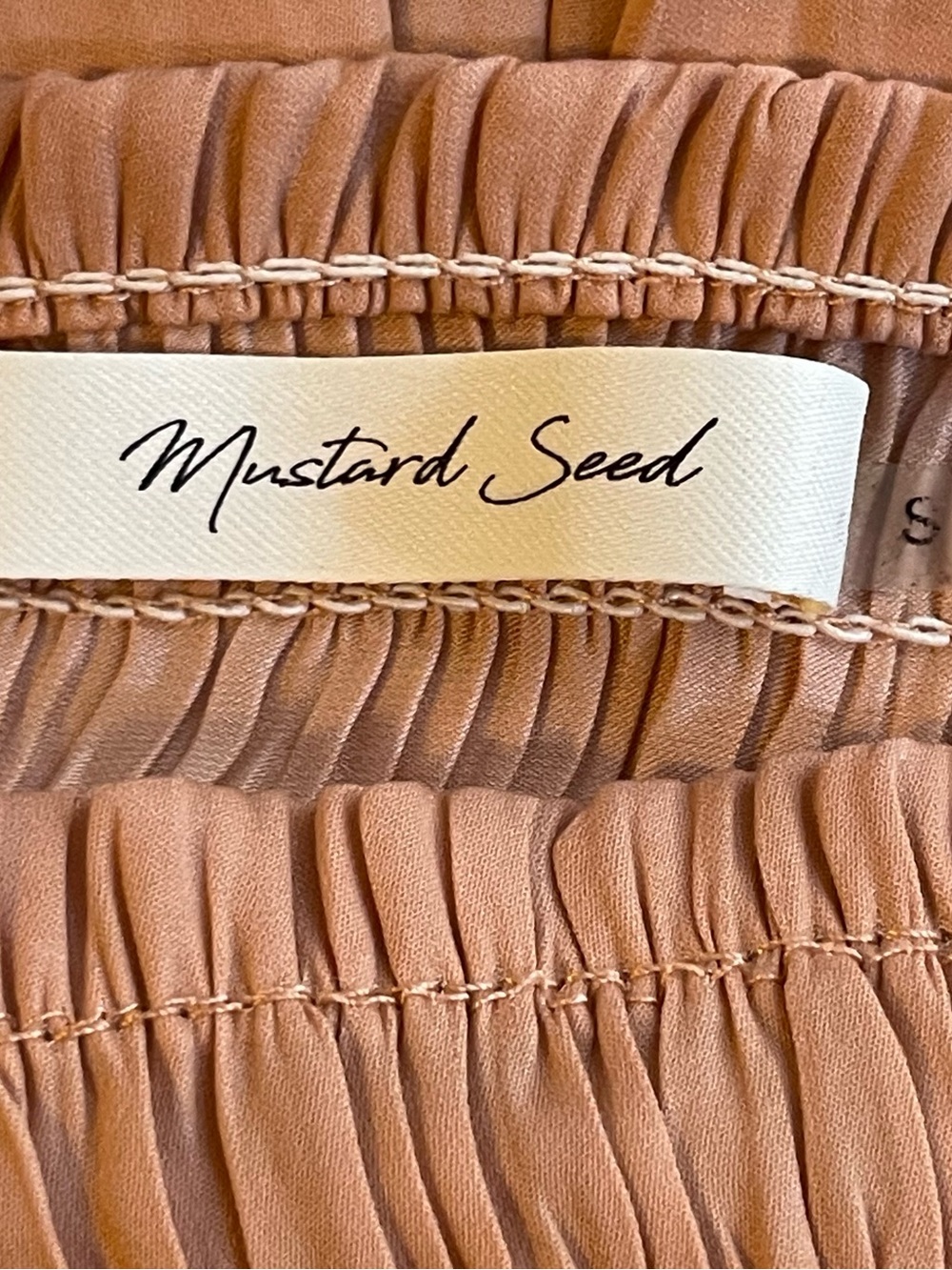 Mustard Seed Blush Pink Smocked Yoke Blouse - Picture 5 of 11